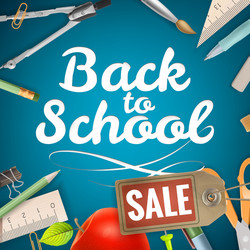 back to school sale background eps 10 vector