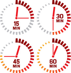 Clock Timer Icons - Simple Timers vector image