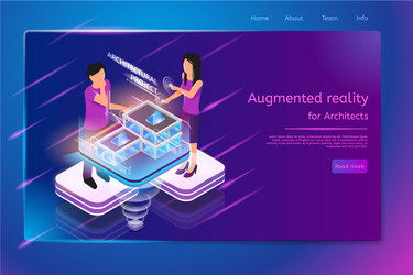 designing architecture in augmented reality vector image