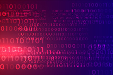 Digital Binary Code Stream Matrix vector image