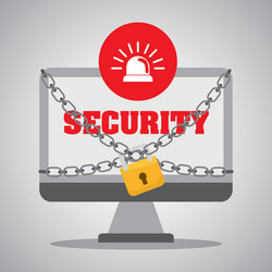 security system design warning and technology vector image