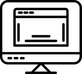 web line icon design vector image