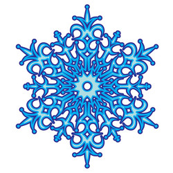 decorative abstract snowflake vector image
