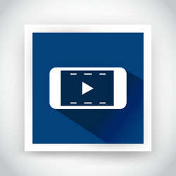 icon of video for web and mobile applications vector image