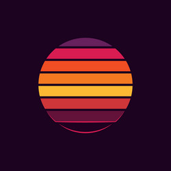 Retro sunset Royalty Free Vector Image - VectorStock