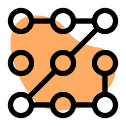 security upgradation with a pattern lock vector image