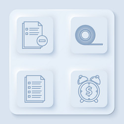 set line document with minus scotch file vector image