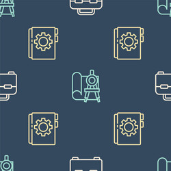 set line toolbox user manual and graphing paper vector image