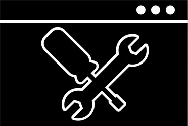 template computer with tools vector image