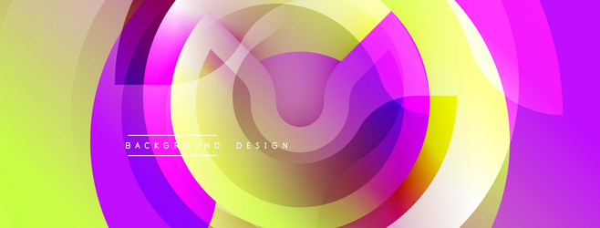 bright colorful abstract design overlapping vector image