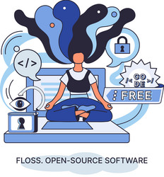 floss open source software free product anyone vector image