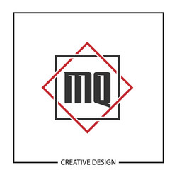 Initial letter mq logo template design Royalty Free Vector