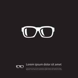 Isolated nerd icon specs element can vector