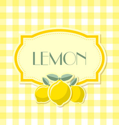 lemon label in retro style on squared background vector image