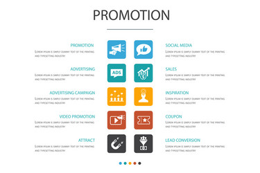 Promotion Concept - Marketing Infographic Vector Image