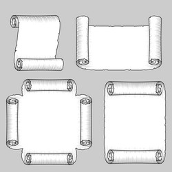 Vintage Paper Scrolls Collection Vector Image