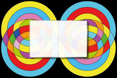 abstract colorful circles background and frame vector image