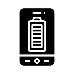 full battery icon mobile application vector image