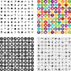 100 nursery icons set variant vector