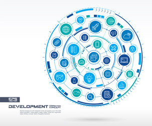 abstract development and programming background vector image