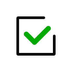checkbox of web design icon vector image