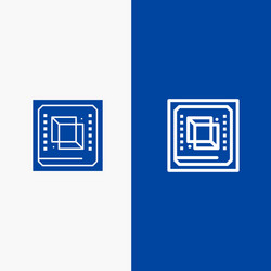 chip computer cpu hardware processor line vector image