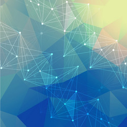 geometric abstract background with connected line vector image