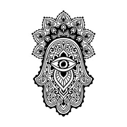 hamsa hand of fatima ethnic Vector Image