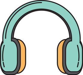 Headset audio device isolated icon Royalty Free Vector Image
