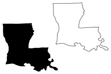 Louisiana Map Sketch Vector Image