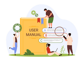 User Guide & Tutorial Concept vector image