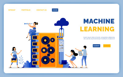 design of machine learning for data processing vector image
