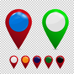 Realistic 3D Map Pin Pointer vector image