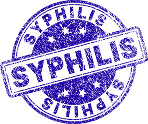 scratched textured syphilis stamp seal Vector Image