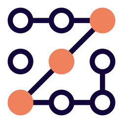 security upgradation with a pattern lock vector image