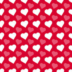 simple heart shape seamless pattern in diagonal vector image