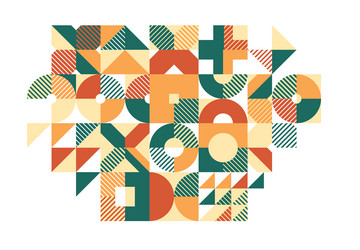 abstract geometric background modular tiling vector image