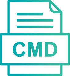 cmd file document icon vector