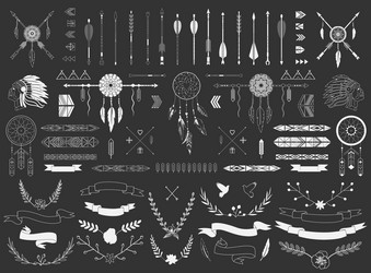 Calligraphy chalkboard design elements Royalty Free Vector