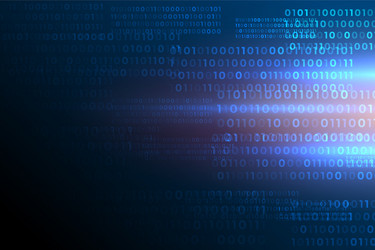 futuristic binary code numbers digital data vector image
