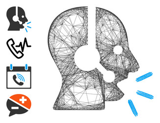 network operator message mesh vector image