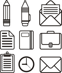 Office icons vector