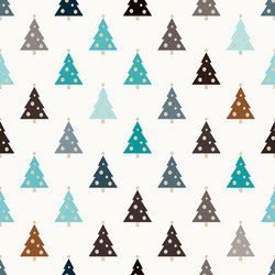 Seamless background with christmas trees vector