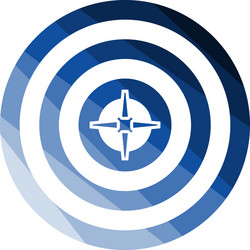 Target with dart in center icon vector