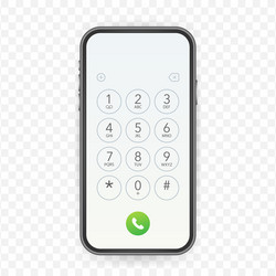 Smartphone Keypad Interface vector image