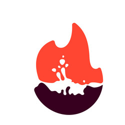 Fire flame hot liquid icon Royalty Free Vector Image