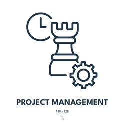 Project management icon plan task process vector