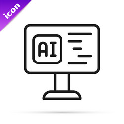 Black line software web developer programming vector