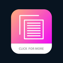 Document file user interface mobile app button vector