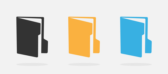 folder icons document file folders in flat design vector image